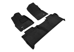 Toyota Tundra Floor Mats - Front and Rear - 3D MAXpider - Elegant - Black - `14-`21